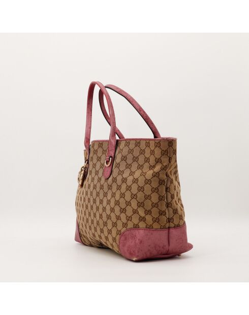 Tote bag Bambou beige - 35 x 25 x 12 cm