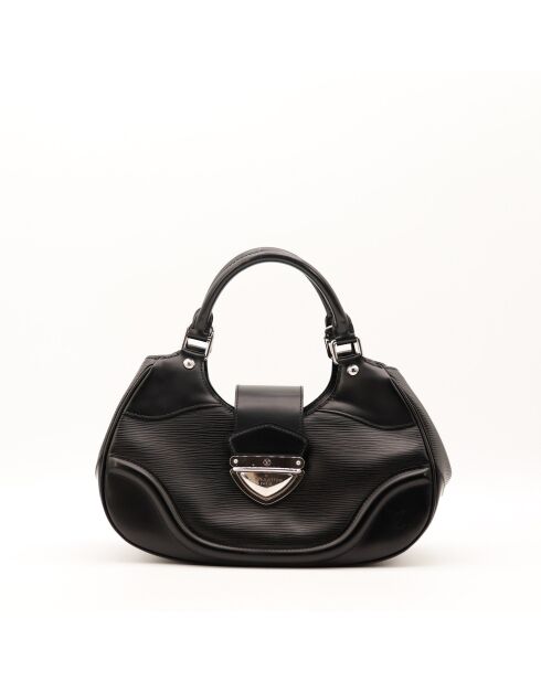 Sac en cuir Montaigne Épi noir - 31 x 15 x 13 cm
