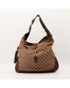 Sac en cuir New Jackie Hobo Bamboo beige - 41 x 37 x 6 cm