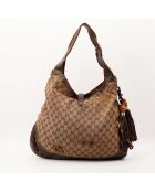 Sac en cuir New Jackie Hobo Bamboo beige - 41 x 37 x 6 cm