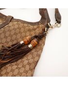Sac en cuir New Jackie Hobo Bamboo beige - 41 x 37 x 6 cm