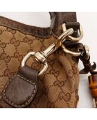Sac en cuir New Jackie Hobo Bamboo beige - 41 x 37 x 6 cm