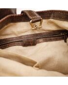Sac en cuir New Jackie Hobo Bamboo beige - 41 x 37 x 6 cm