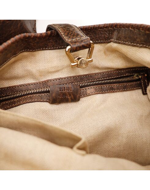 Sac en cuir New Jackie Hobo Bamboo beige - 41 x 37 x 6 cm