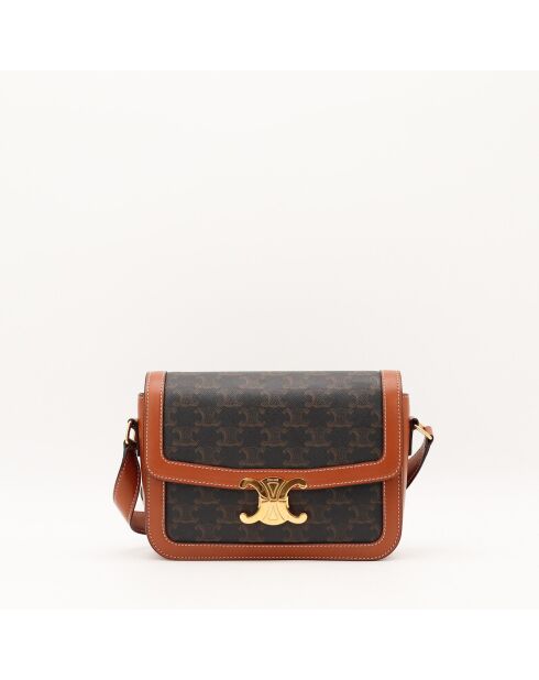Sac Triomphe cognac - 22 x 15.5 x 6 cm