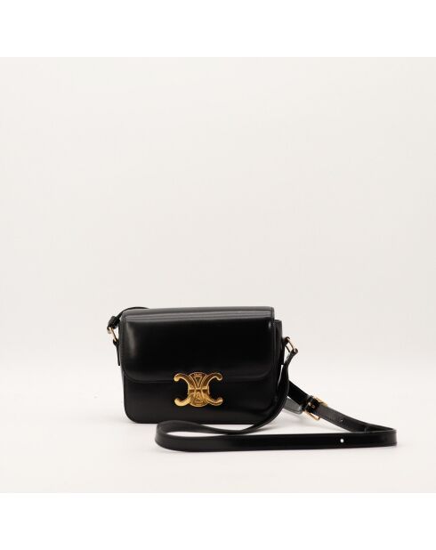 Sac en cuir Triomphe Teen noir - 18.5 x 13.5 x 7 cm