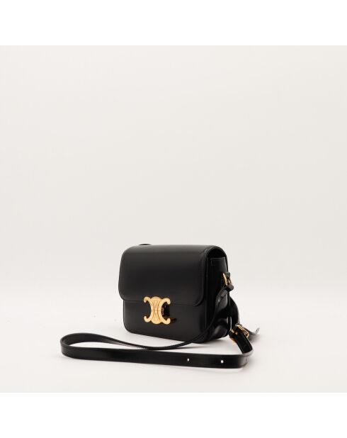 Sac en cuir Triomphe Teen noir - 18.5 x 13.5 x 7 cm