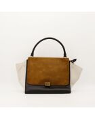Sac en cuir Trapèze tricolore - 48 x 24 x 33 cm