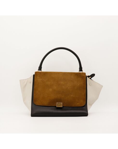 Sac en cuir Trapèze tricolore - 48 x 24 x 33 cm