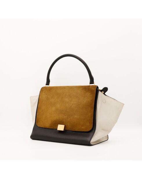 Sac en cuir Trapèze tricolore - 48 x 24 x 33 cm