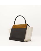 Sac en cuir Trapèze tricolore - 48 x 24 x 33 cm