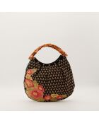 Sac Hobo Bambou Broderie noir - 29 x 24 x 3 cm