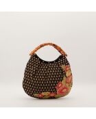 Sac Hobo Bambou Broderie noir - 29 x 24 x 3 cm