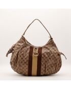 Sac Hobo Web Crystal marron - 38 x 27 x 13 cm