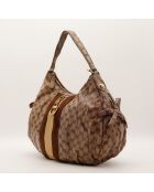 Sac Hobo Web Crystal marron - 38 x 27 x 13 cm