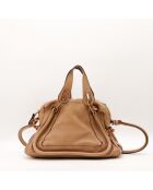 Sac en cuir Paraty beige - 36 x 24 x 15 cm
