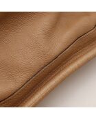 Sac en cuir Paraty beige - 36 x 24 x 15 cm