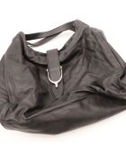 Sac en cuir Stirrup Hobo noir - 36 x 29 x 18 cm
