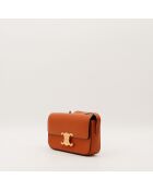 Sac en cuir Triomphe Claude cognac - 20.5 x 11.5 x 4 cm