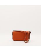 Sac en cuir Triomphe Claude cognac - 20.5 x 11.5 x 4 cm
