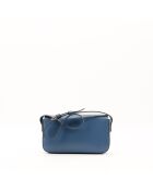 Sac en cuir Triomphe Claude bleu - 20.5 x 11.5 x 4 cm
