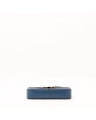 Sac en cuir Triomphe Claude bleu - 20.5 x 11.5 x 4 cm