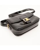 Sac en cuir Triomphe Vintage noir - 23 x 18 x 5 cm