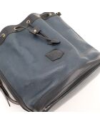 Sac en cuir Seau bleu nuit - 27 x 30 x 15 cm