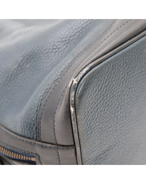 Sac en cuir Seau bleu nuit - 27 x 30 x 15 cm