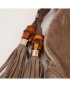 Sac New Jackie Velours marron - 36 x 29 x 5 cm