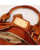Sac en cuir Paddington terracotta - 36 x 20 x 19 cm