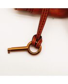 Sac en cuir Paddington terracotta - 36 x 20 x 19 cm