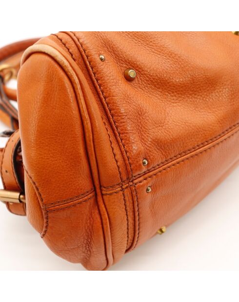 Sac en cuir Paddington terracotta - 36 x 20 x 19 cm