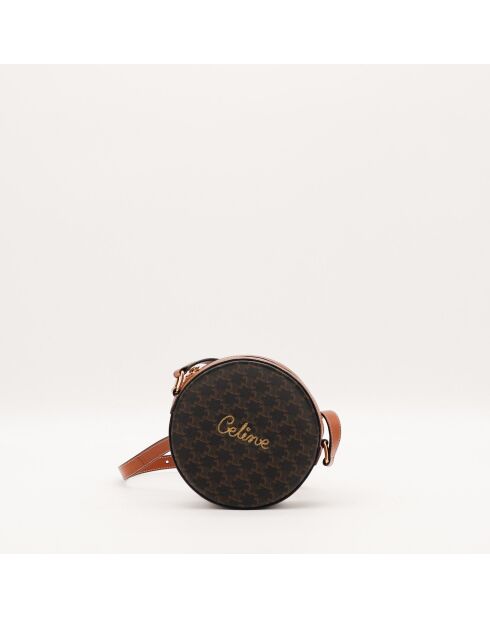 Sac Rond Triomphe marron - 14 x 14 x 4 cm