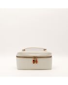 Vanity en cuir gris - 22 x 11 x 14 cm