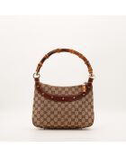 Sac Mini Hobo Anita Bambou beige - 28 x 19 x 7 cm