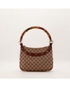 Sac Mini Hobo Anita Bambou beige - 28 x 19 x 7 cm