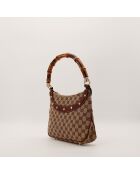 Sac Mini Hobo Anita Bambou beige - 28 x 19 x 7 cm