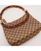 Sac Mini Hobo Anita Bambou beige - 28 x 19 x 7 cm