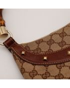 Sac Mini Hobo Anita Bambou beige - 28 x 19 x 7 cm