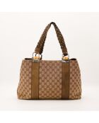 Tote bag Bambou marron - 38 x 30 x 14 cm