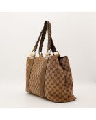 Tote bag Bambou marron - 38 x 30 x 14 cm