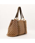 Tote bag Bambou marron - 38 x 30 x 14 cm
