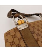 Tote bag Bambou marron - 38 x 30 x 14 cm