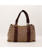 Tote bag Bambou marron - 38 x 30 x 14 cm