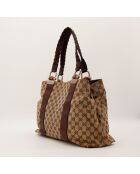 Tote bag Bambou marron - 38 x 30 x 14 cm