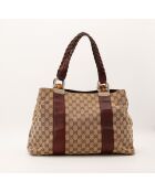 Tote bag Bambou marron - 38 x 30 x 14 cm
