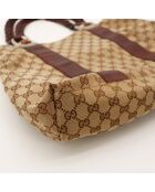Tote bag Bambou marron - 38 x 30 x 14 cm
