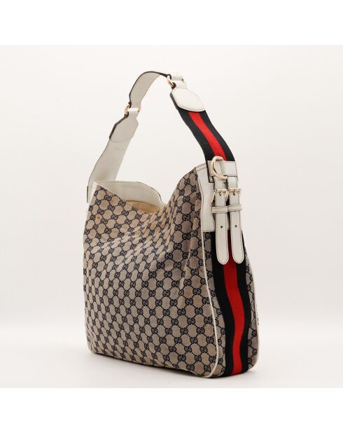 Sac Hobo Web Heritage blanc - 40 x 34 x 10 cm
