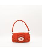 Sac en cuir Hobo Saint Germain rouge - 24 x 14 x 7 cm